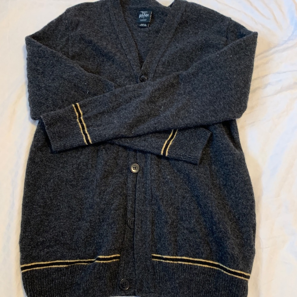 Dark Gray Hufflepuff Cardigan